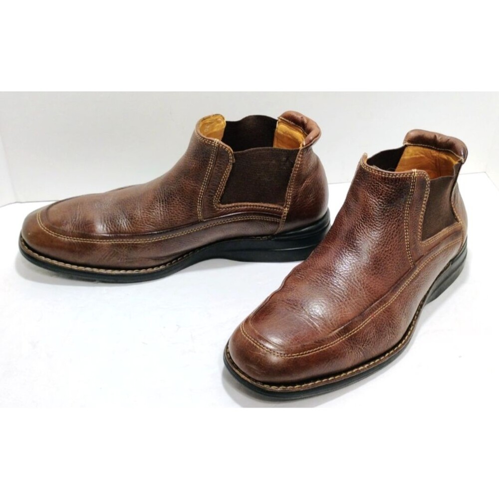 Johnston & Murphy Mens Brown Leather Chelsea Ankle Boots Size 10M Md in Brazil